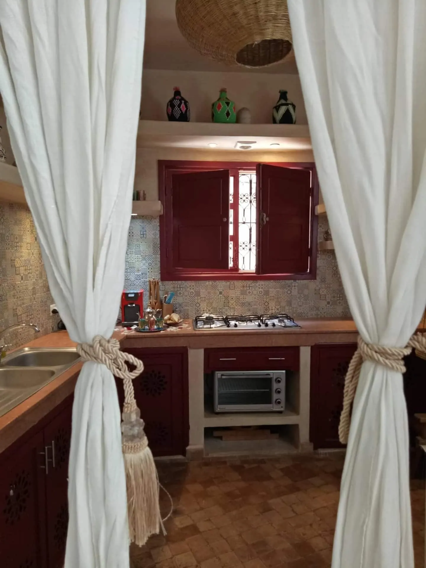 Bedroom opening onto the patio gallery
